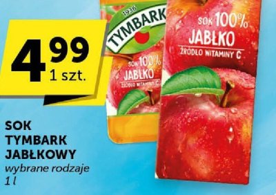Sok Tymbark jabłkowy wybrane rodzaje 1l promocja w ABC