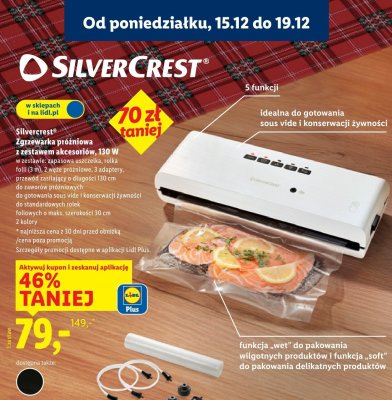 Zgrzewarka próżniowa  z zestawem akcesoriów 130W promocja w Lidl