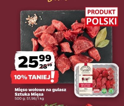 Mięso wołowe na gulasz  promocja w Netto