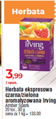 Herbata czarna cytrusowa z imbirem Irving promocja