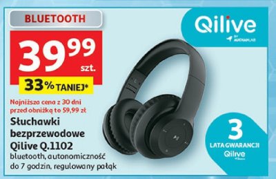 Słuchawki bezprzewodowe Qilive Q.1102 promocja w Auchan