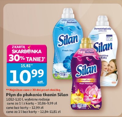 Płyn do płukania tkanin Silan Aromatherapy Sensual Bluebell promocja w Auchan