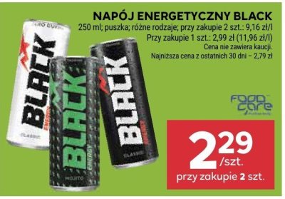 Napój energetyczny Black promocja w Stokrotka