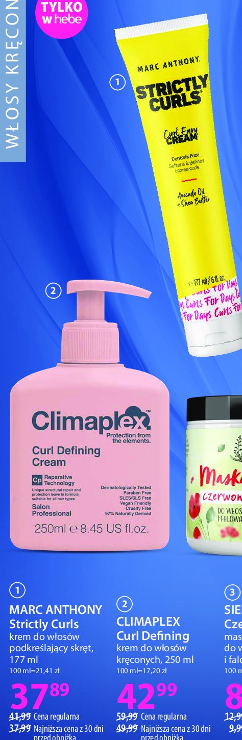 Krem do włosów puszących się Climaplex anti frizz promocja