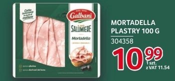 Mortadella plastry 100 g promocja w Selgros