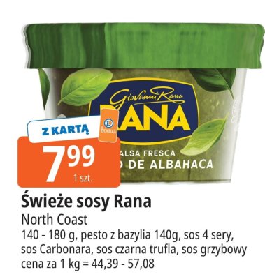 Sos Rana Salsa Fresca De Albahaca North Coast promocja w Leclerc