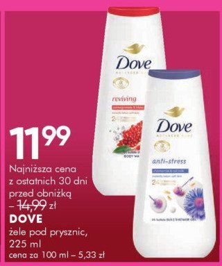 DOVE żele pod prysznic, 225 ml promocja w Super-Pharm