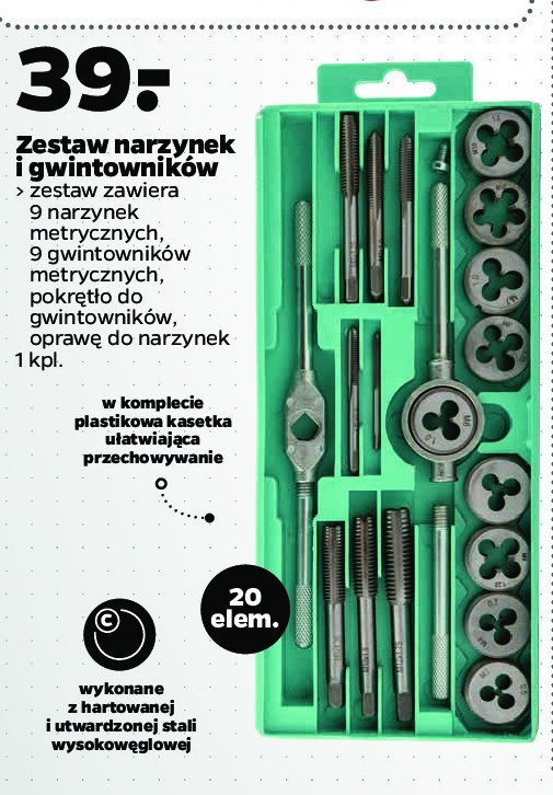 Zestaw narzynek i gwintownik贸w promocja