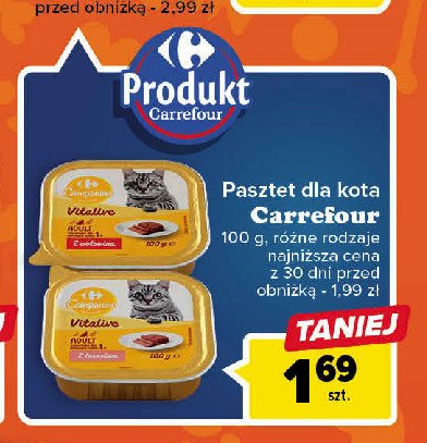 Pasztet dla kota z wo艂owin膮 Carrefour bio promocja