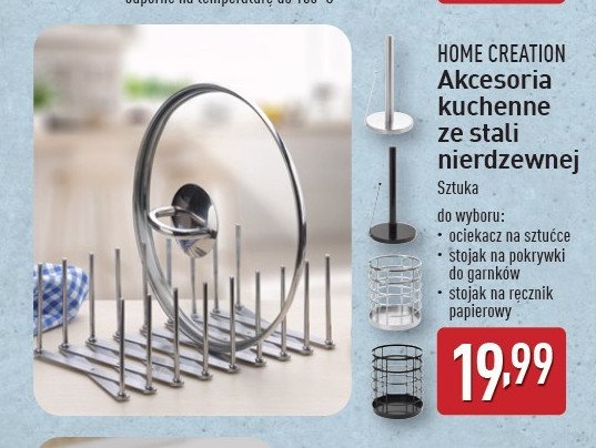 Stojak na pokrywki do garnków Home creation promocja w Aldi