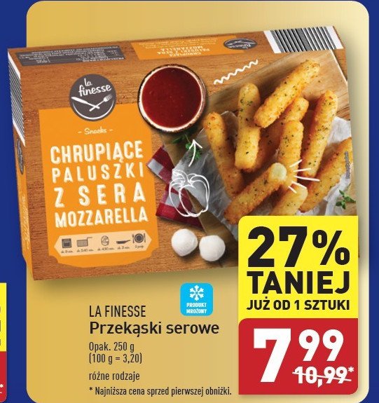 Paluszki z sera mozzarella La finesse promocja