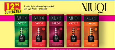 Lakier hybrydowy fiolet Niuqi cat eye promocja