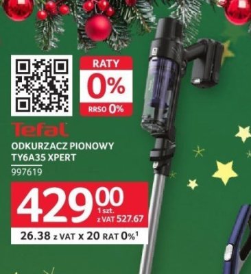 Odkurzacz pionowy Tefal TY6A35 XPERT promocja w Selgros