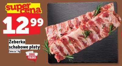 Żeberka schabowe płaty promocja w TOPAZ