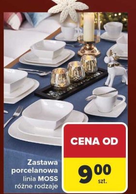 Zastawa porcelanowa linia Moss, różne rodzaje Carrefour promocja w Carrefour