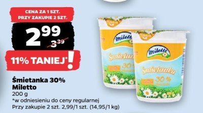Śmietanka 30%  promocja w Netto