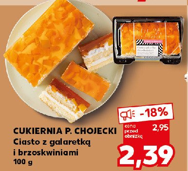 Ciasto z galaretką i brzoskwiniami Chojecki promocja w Kaufland