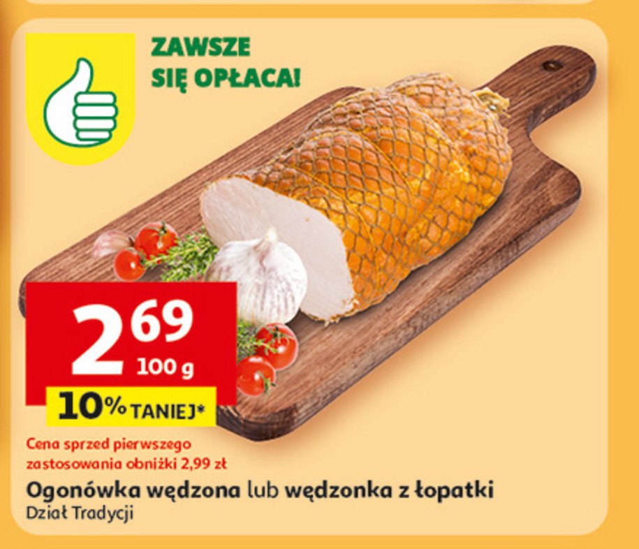 Ogonówka wędzona Podniesiony kciuk promocja w Auchan