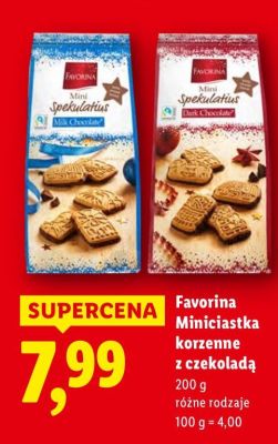 Miniciastka korzenne z czekoladą Favorina promocja w Lidl