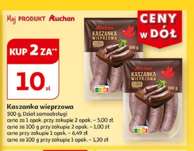 Kaszanka wieprzowa Auchan promocja
