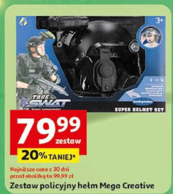 Zestaw policyjny hełm Mega Creative promocja w Auchan