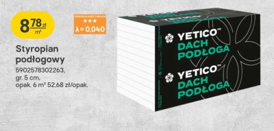 Styropian podłogowy Yetico Dach Podłoga promocja w Castorama