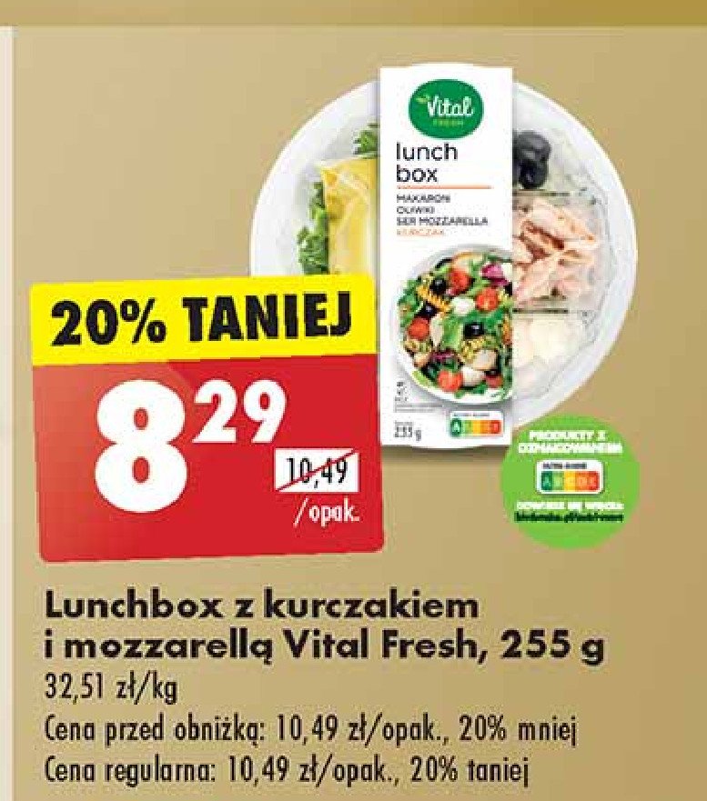 Lunchbox z mozzarellą i kurczakiem Vital fresh promocja