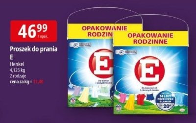 Proszek do prania E Henkel opakowanie rodzinne promocja w Leclerc