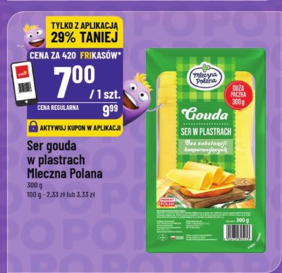 Ser gouda w plastrach  promocja w POLOmarket