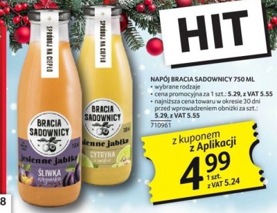 Napój Bracia Sadownicy 750ML promocja w Selgros
