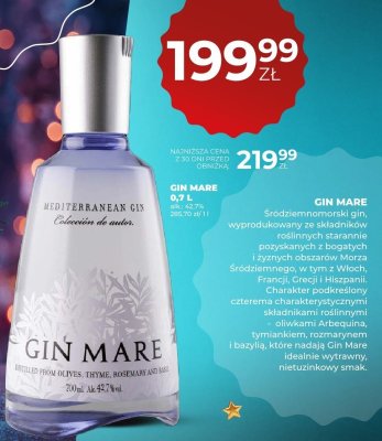 Gin GIN MARE 0,7L promocja w Duży Ben