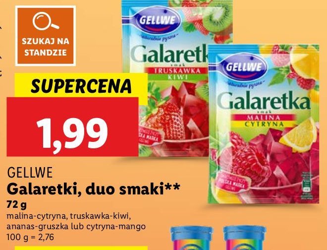 Galaretka cytryna mango Gellwe promocja w Lidl
