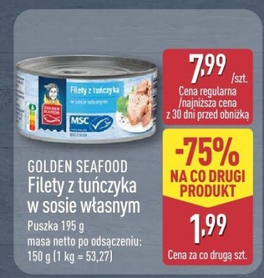 Filety z tuńczyka w sosie własnym promocja w Aldi