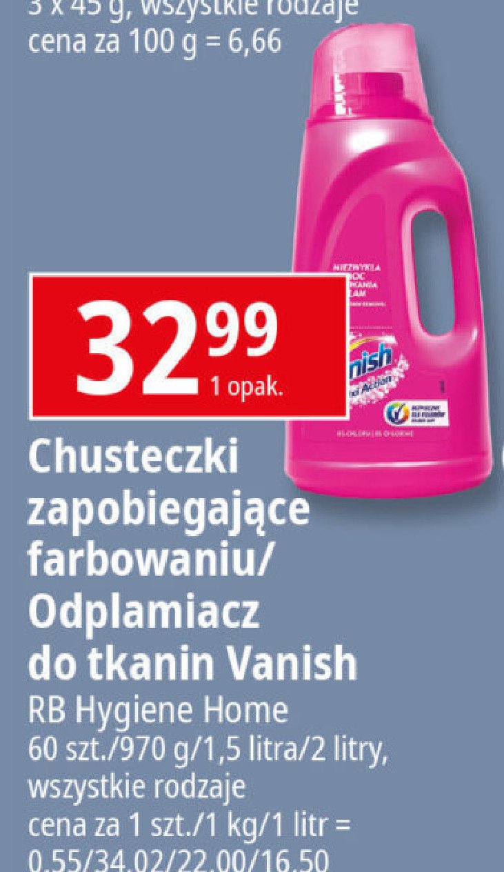 Odplamiacz w proszku Vanish oxi action promocja