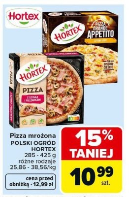 Pizza mrożona POLSKI OGRÓD HORTEX promocja w Carrefour Market