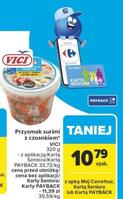 Przysmak surimi z czosnkiem VICI promocja w Carrefour