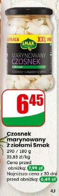 Czosnek marynowany z ziołami  promocja w Dino