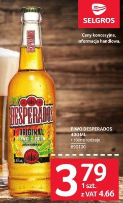 Piwo Desperados 400 ml promocja w Selgros