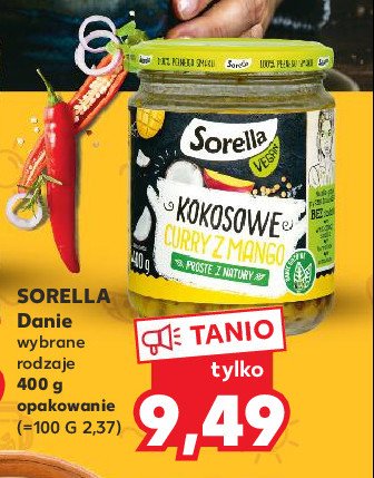 Danie kokosowe curry z mango Sorella promocja