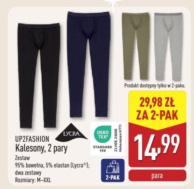 UP2FASHION kalesony, 2 pary promocja w Aldi
