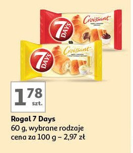Croissant z nadzieniem o smaku kakaowym 7 days promocja