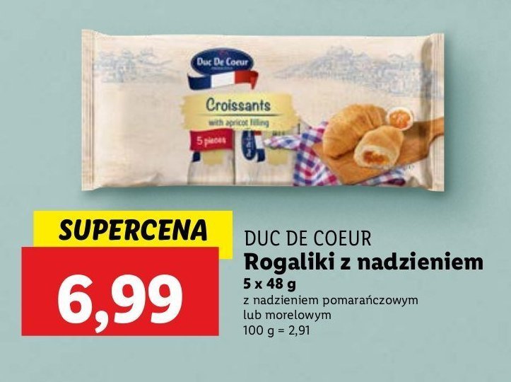 Croissant z nadzieniem pomarańczowym Duc de coeur promocja