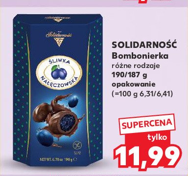 Bombonierka Solidarność śliwka nałęczowska promocja
