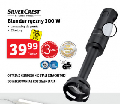 Blender ręczny Silvercrest 300W biały (Lidl) promocja