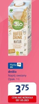 Napój owsiany dmBio Napój owsiany promocja w Drogerie DM