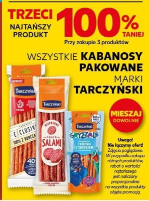 Wszystkie kabanosy pakowane marki Tarczyński TRZECIE -100% promocja w Kaufland