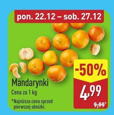 Mandarynki promocja w Aldi