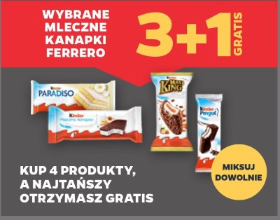 Mleczna kanapka Kinder Pingui promocja w Netto