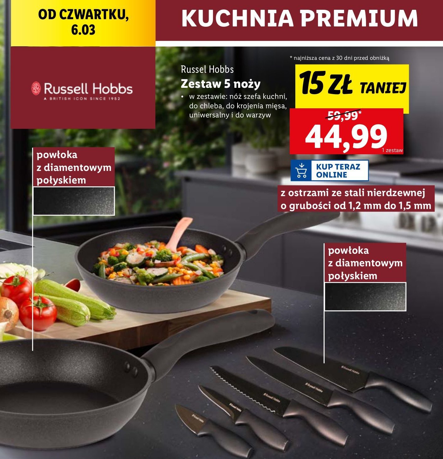 Zestaw noży Russell hobbs promocja