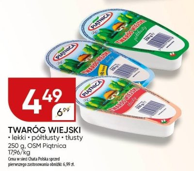 Twaróg wiejski lekki półtłusty tłusty promocja w Chata Polska